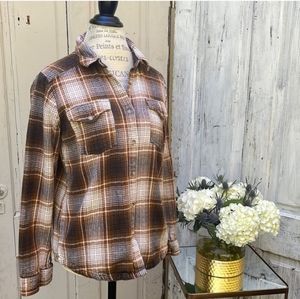 RVCA PLAID FLANNEL SHIRT, Size M